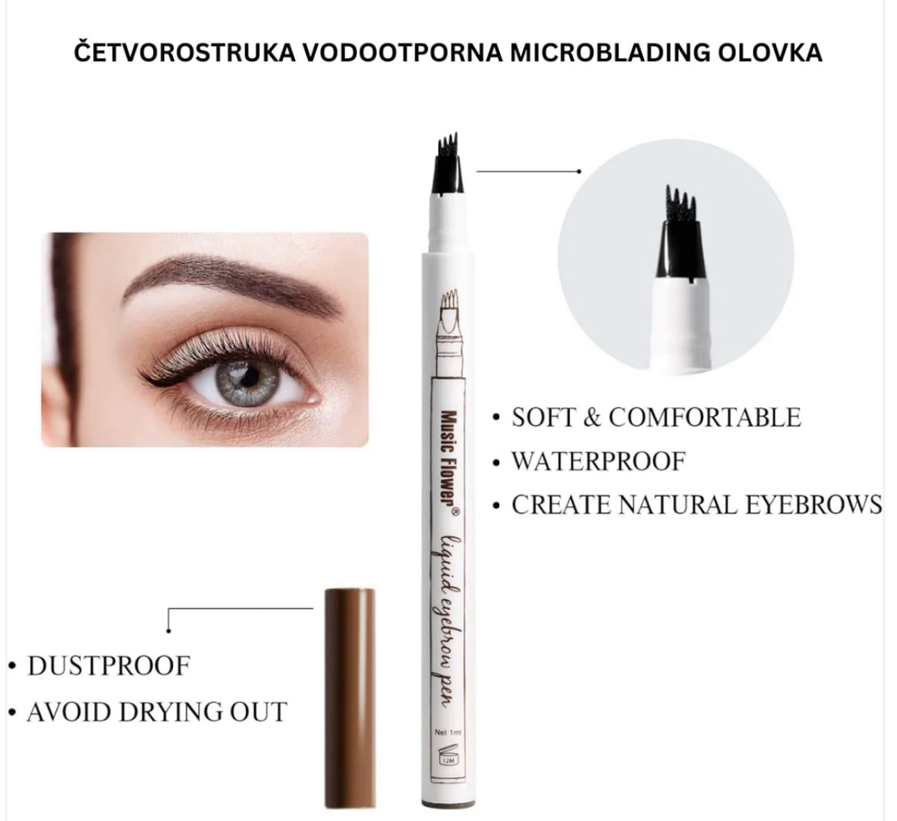 Vodootporna Olovka za obrve 1+1 Gratis