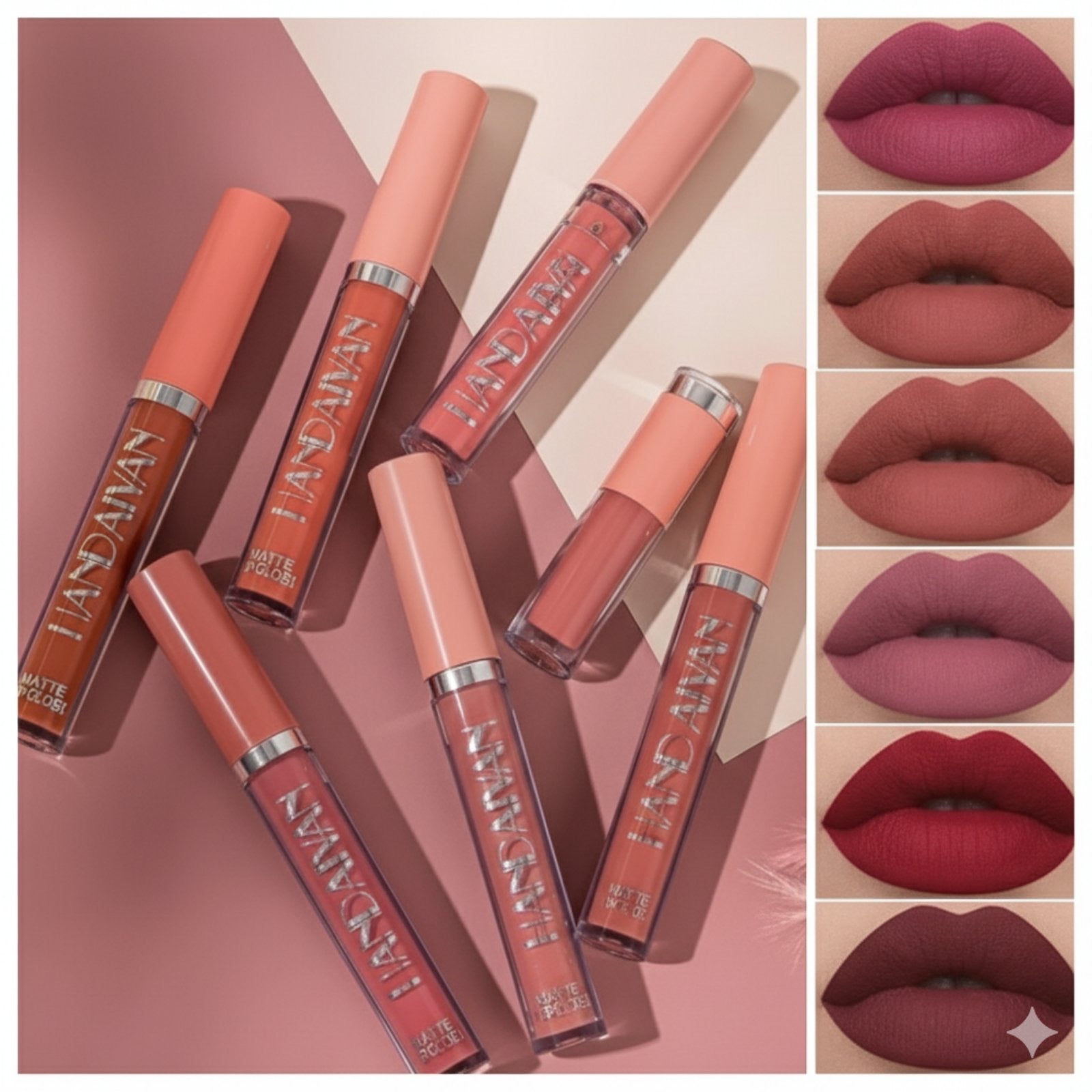 Komplet od 6 tečni karmini Glam Lips 💋
