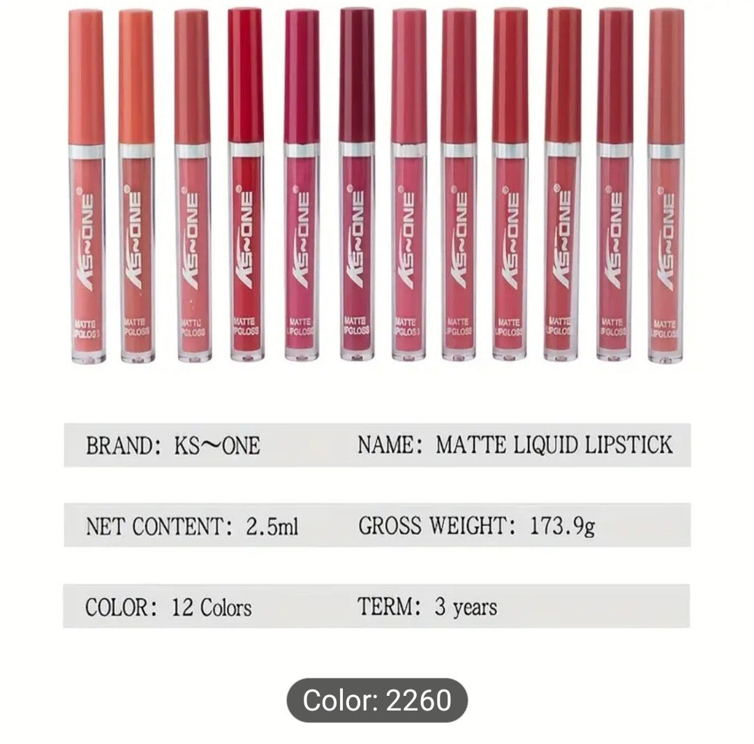 Komplet od 12 tečni karmini Glam Lips 💋